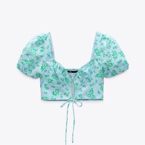 Zara floral crop top